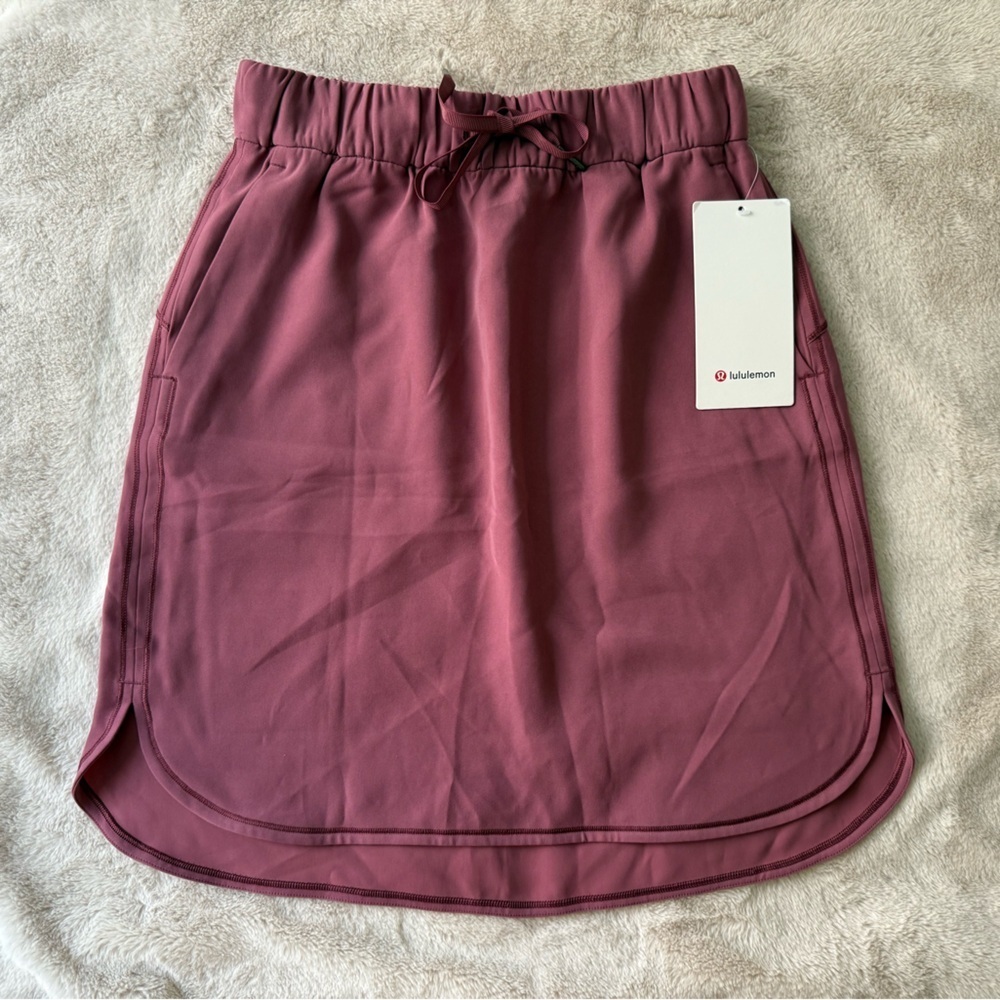 NWT Lululemon On the Fly Skirt Pink Misty Merlot Size 6